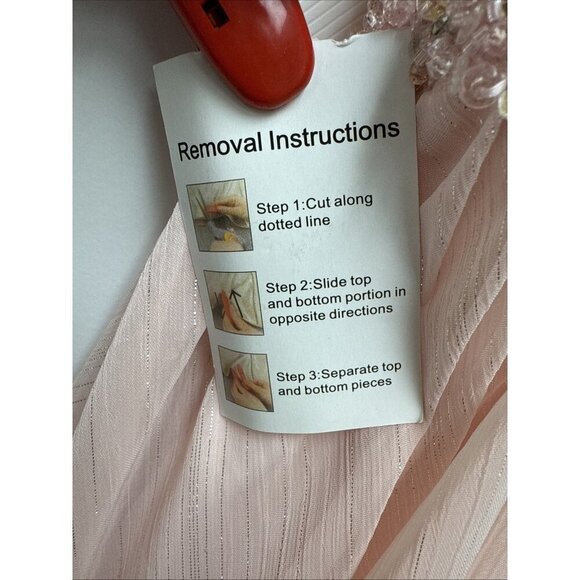 Mac Duggal Size 2 Pink 68096 Beaded Strapless Ruffle High Low Gown Dress New - Picture 12 of 12